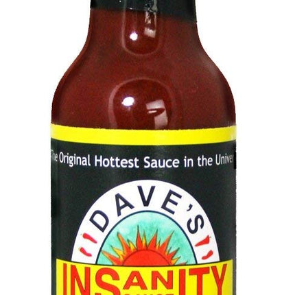 Dave's Insanity Hot Sauce 4 Pack in Wooden Crate (5 oz Bottles)