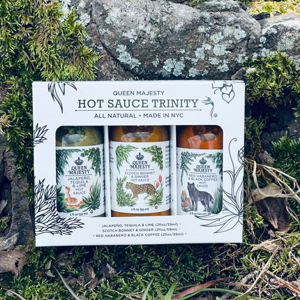 Queen Majesty Hot Sauce Trinity - (3) 2 oz. Bottles - BEST BY JULY 2023