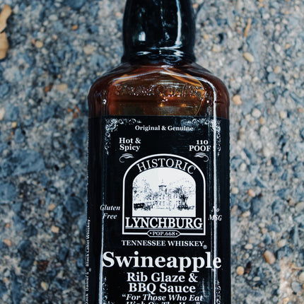 Historic Lynchburg Swineapple Rib Glaze & BBQ Sauce - HOT 110 Poof - 16 oz.