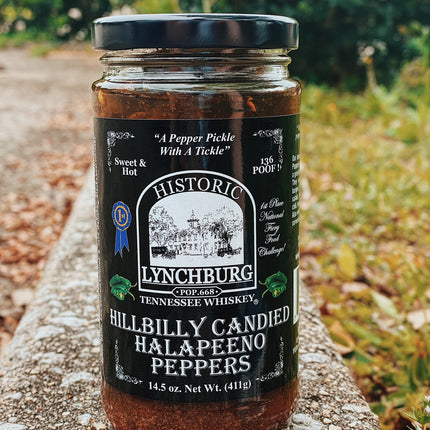 Historic Lynchburg Hillbully Candied Halapeeno Peppers- Best By Feb 2023