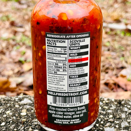 Hell Fire Detroit Cherry Bomb Hot Sauce - 4 oz.