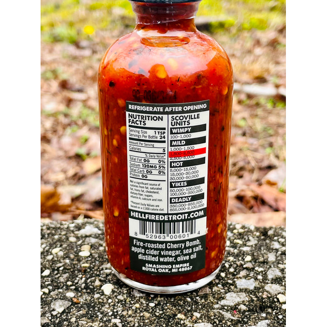 Hell Fire Detroit Cherry Bomb Hot Sauce - 4 oz. (BB-6/2024)