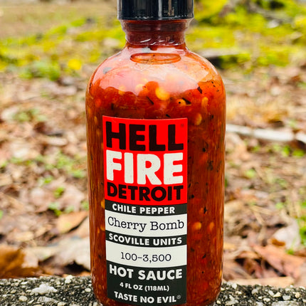 Hell Fire Detroit Cherry Bomb Hot Sauce - 4 oz. (BB-6/2024)